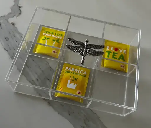 Caja de Té transparente
